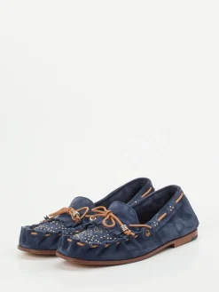 – Mokassins aus Veloursleder Dunkel-Henderson Outlet