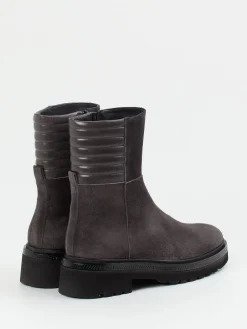 – Ankle Boots aus Veloursleder Anthrazit-Homers Online