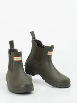 – Chelsea-Stiefelette aus Gummi Oliv-Hunter Best