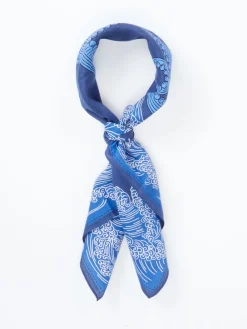 – Bandana aus Baumwolle-Seide Tiefblau-Inouitoosh Hot