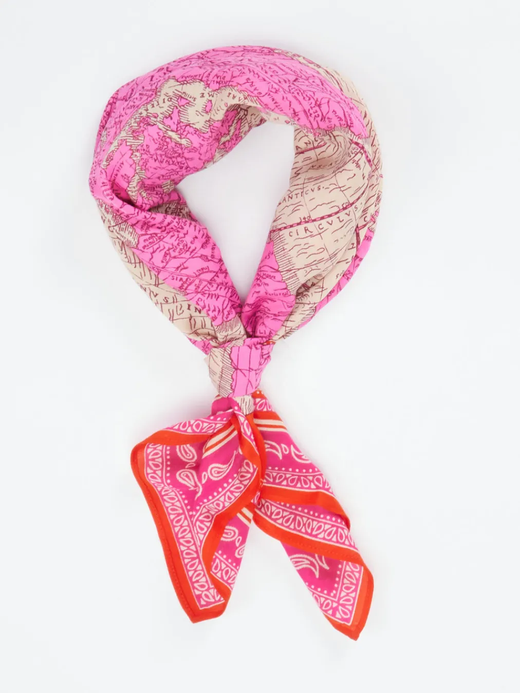 – Halstuch aus Baumwoll-Seide mit Kartenprint-Inouitoosh Sale