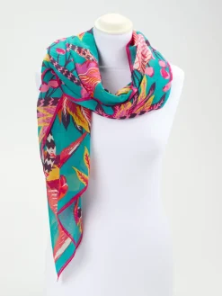 – Schal aus Baumwolle mit Tropenprint-Inouitoosh Hot