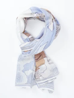 – Schal aus Baumwolle-Seide mit Print-Inouitoosh Clearance