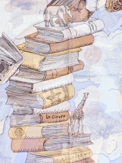 – Schal aus Baumwolle-Seide mit Print-Inouitoosh Clearance