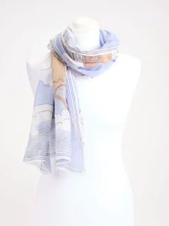 – Schal aus Baumwolle-Seide mit Print-Inouitoosh Clearance