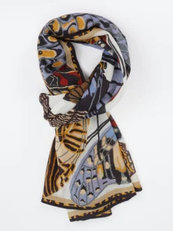 – Schal aus Wolle mit Schmetterlingsmotiv-Inouitoosh Discount