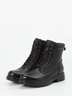 – Schnürboots aus genarbtem Leder-Josef Seibel Sale