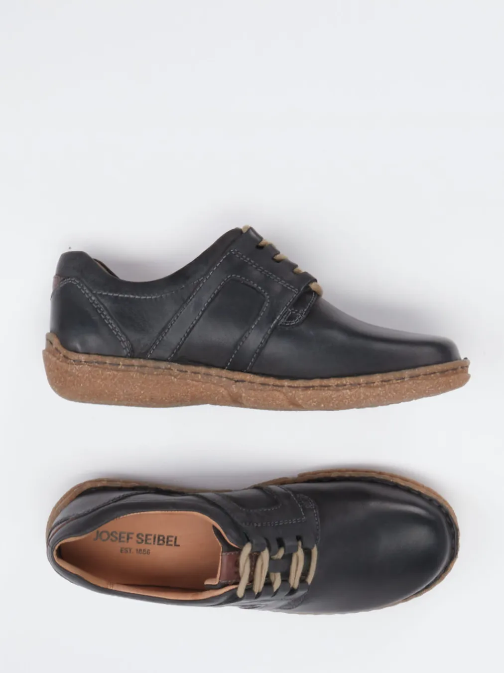 – Schnürschuh aus Kalbleder anthrazitgrau-Josef Seibel New