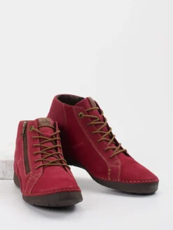 – Schnürstiefelette aus Nubukleder wein-Josef Seibel Sale