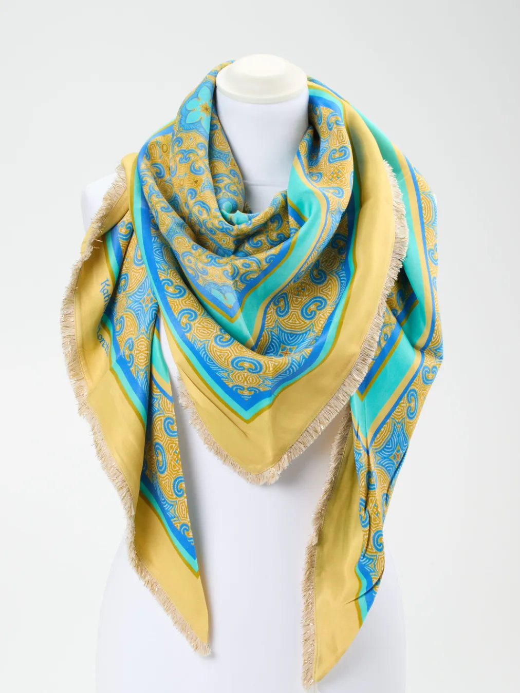 – Halstuch aus Viskose mit Ornamentprint-Katherina Loretta Hot