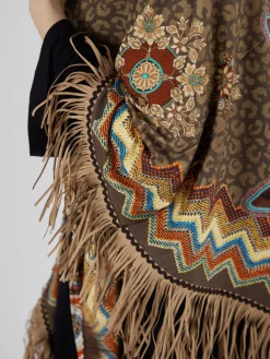 – Poncho aus Webstoff mit Fransen-Katherina Loretta Discount