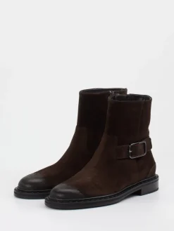 Kennel & Schmenger – Biker-Stiefelette aus Veloursleder-Kennel u0026 Schmenger