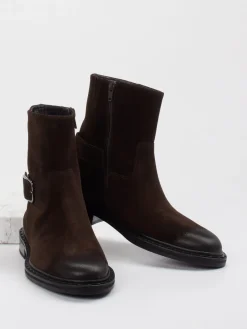 Kennel & Schmenger – Biker-Stiefelette aus Veloursleder-Kennel u0026 Schmenger