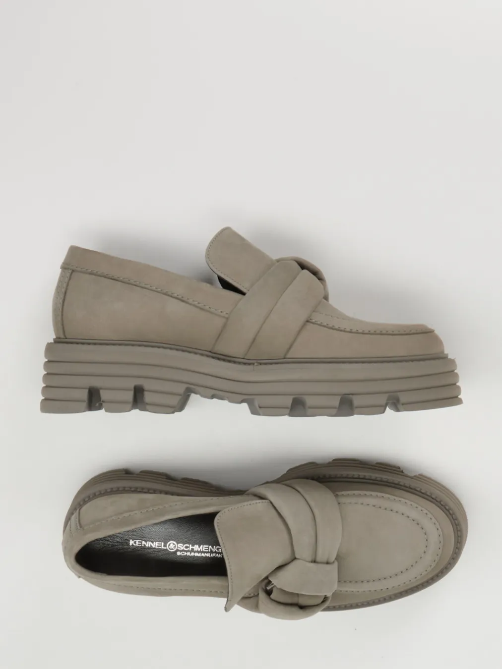 Kennel & Schmenger – Chunky Loafer aus Nubukleder Taupe-Kennel u0026 Schmenger Best