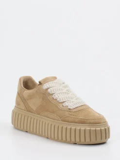 Kennel & Schmenger – Plateau-Sneaker aus Veloursleder Beige-Kennel u0026 Schmenger