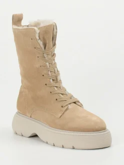 Kennel & Schmenger – Schnürboots aus Veloursleder Beige-Kennel u0026 Schmenger New