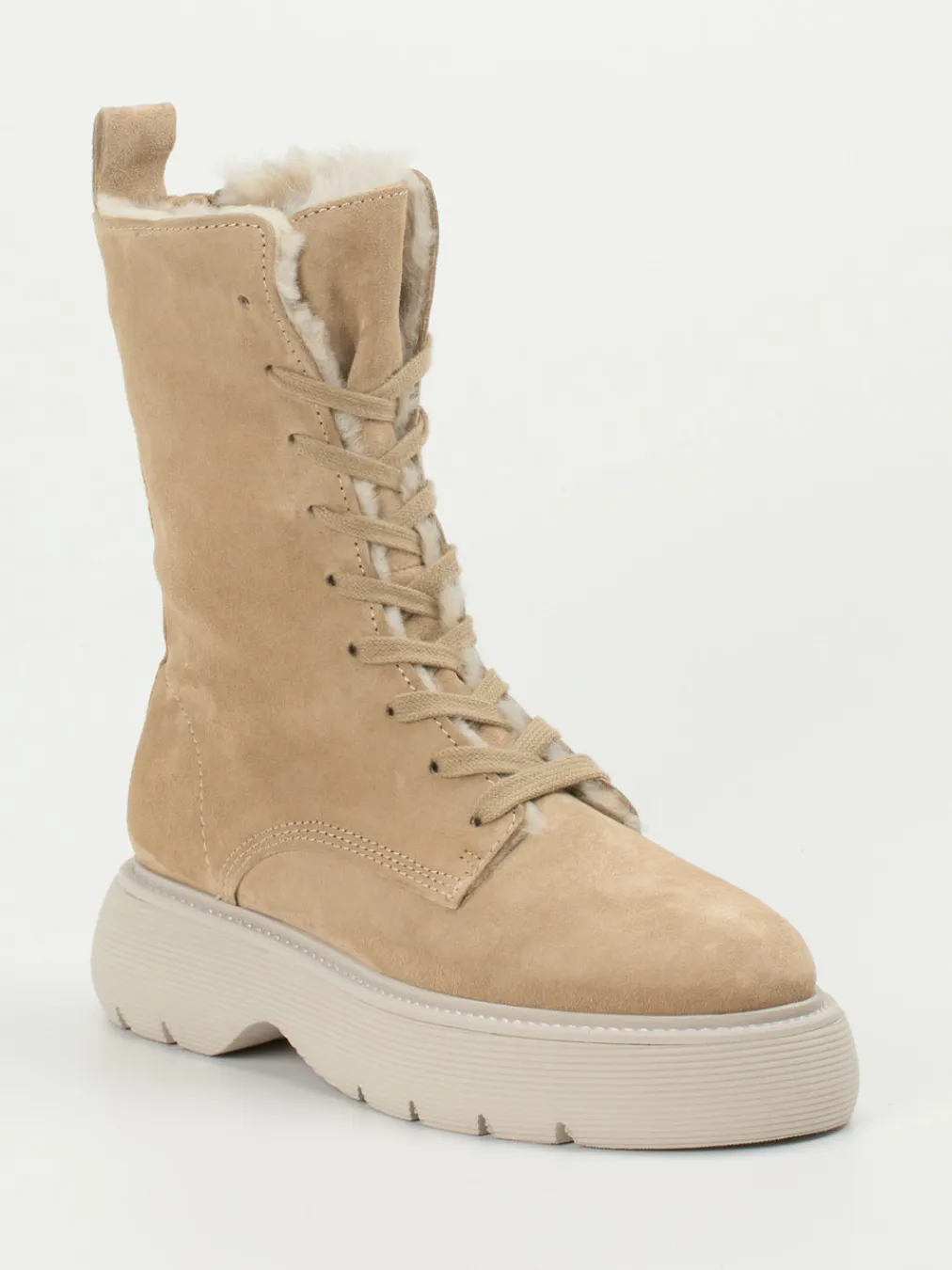 Kennel & Schmenger – Schnürboots aus Veloursleder Beige-Kennel u0026 Schmenger New