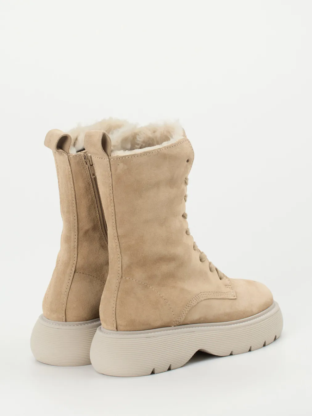 Kennel & Schmenger – Schnürboots aus Veloursleder Beige-Kennel u0026 Schmenger New