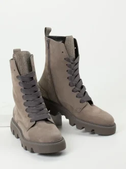 Kennel & Schmenger – Schnürstiefelette aus Nubukleder taupe-Kennel u0026 Schmenger Best