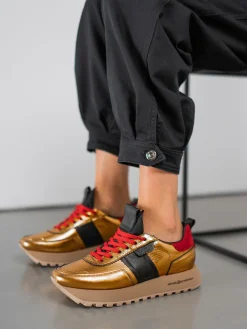 Kennel & Schmenger – Sneaker aus Metallicleder-Kennel u0026 Schmenger