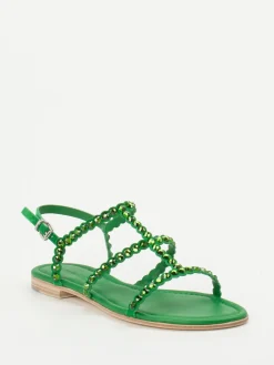 Kennel & Schmenger – Zehentrenner-Sandale aus Veloursleder smaragd-Kennel u0026 Schmenger Hot