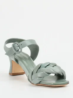 – Absatzsandale aus Flechtleder Salbei-Konstantin Starke Outlet