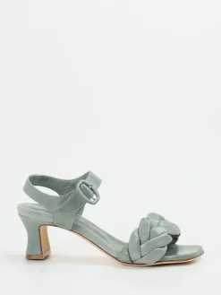 – Absatzsandale aus Flechtleder Salbei-Konstantin Starke Outlet