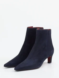 – Ankle Boots aus Veloursleder Dunkel-Konstantin Starke