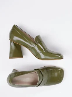 – Blockabsatz-Loafer aus Lackleder Oliv-Konstantin Starke Sale