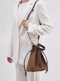 – Bucket Bag aus Veloursleder-Konstantin Starke New