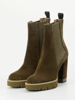 – Chelsea Boots aus Veloursleder oliv-Konstantin Starke Clearance