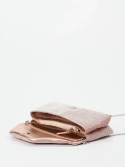 – Clutch aus Textil in Rosé mit Glitzer-Konstantin Starke