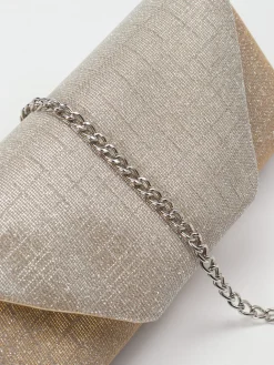 – Clutch aus Textil in Champagner-Konstantin Starke Hot