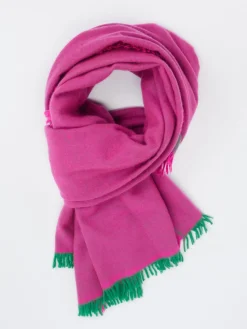 – Fransenschal aus Wollmischung Pink-Konstantin Starke Sale