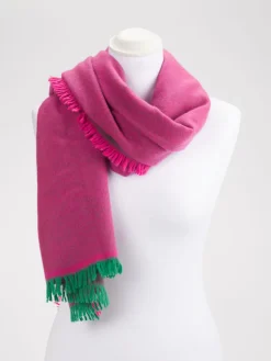 – Fransenschal aus Wollmischung Pink-Konstantin Starke Sale