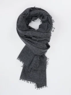 – Fransenschal aus Wollmischung anthrazit-Konstantin Starke Outlet