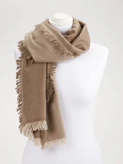 – Fransenschal aus Webstoff beige-Konstantin Starke Sale