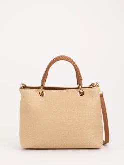 – Handtasche aus Kunstleder und Raffia-Konstantin Starke Clearance