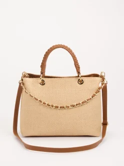 – Handtasche aus Kunstleder und Raffia-Konstantin Starke Clearance