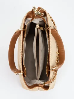 – Handtasche aus Kunstleder und Raffia-Konstantin Starke Clearance