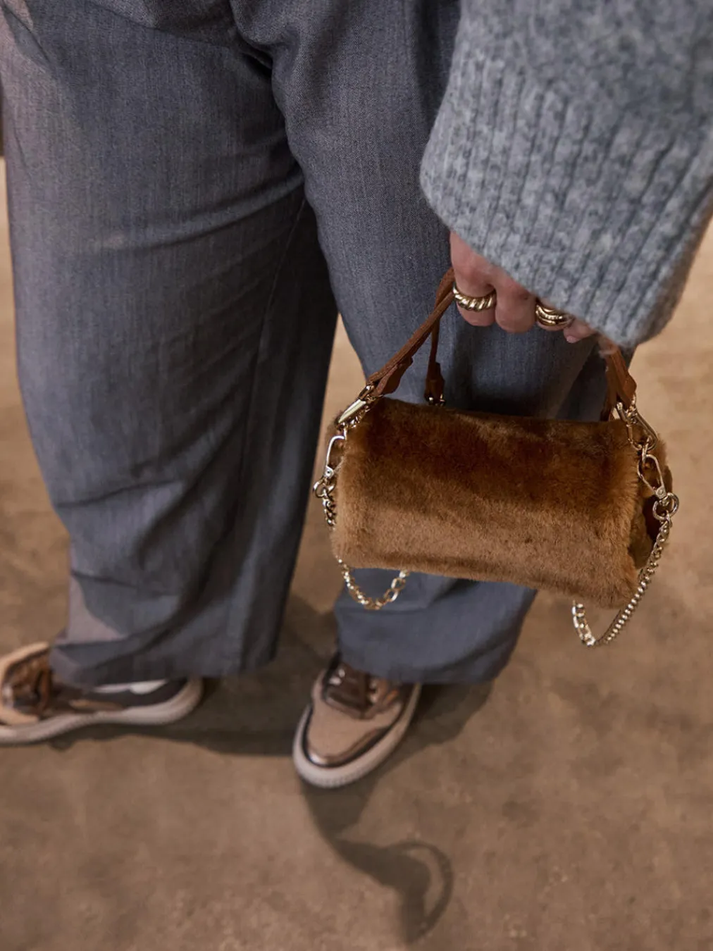 – Handtasche aus Fell Karamell-Konstantin Starke Clearance