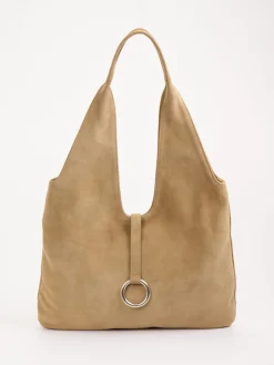– Hobo Bag aus Veloursleder Sandbeige-Konstantin Starke Sale