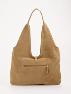 – Hobo Bag aus Veloursleder Sandbeige-Konstantin Starke Sale