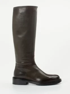 – Kniehohe Stiefel aus Kalbleder dunkel-Konstantin Starke Clearance