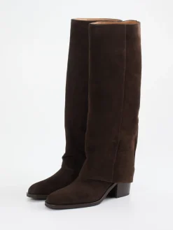 – Kniestiefel aus Veloursleder-Konstantin Starke Online