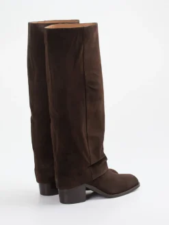 – Kniestiefel aus Veloursleder-Konstantin Starke Online