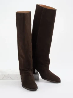 – Kniestiefel aus Veloursleder-Konstantin Starke Online