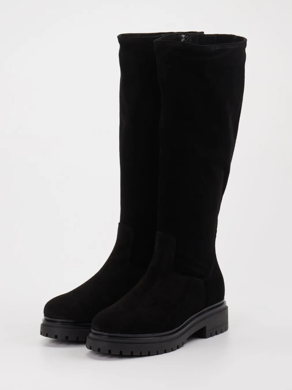 – Langschaftstiefel aus Veloursleder-Konstantin Starke New