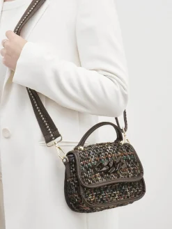 – Mini-Bag aus Textil Dunkel-Konstantin Starke Outlet