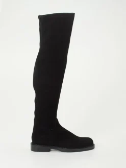 – Overknee-Stiefel aus Veloursleder-Konstantin Starke